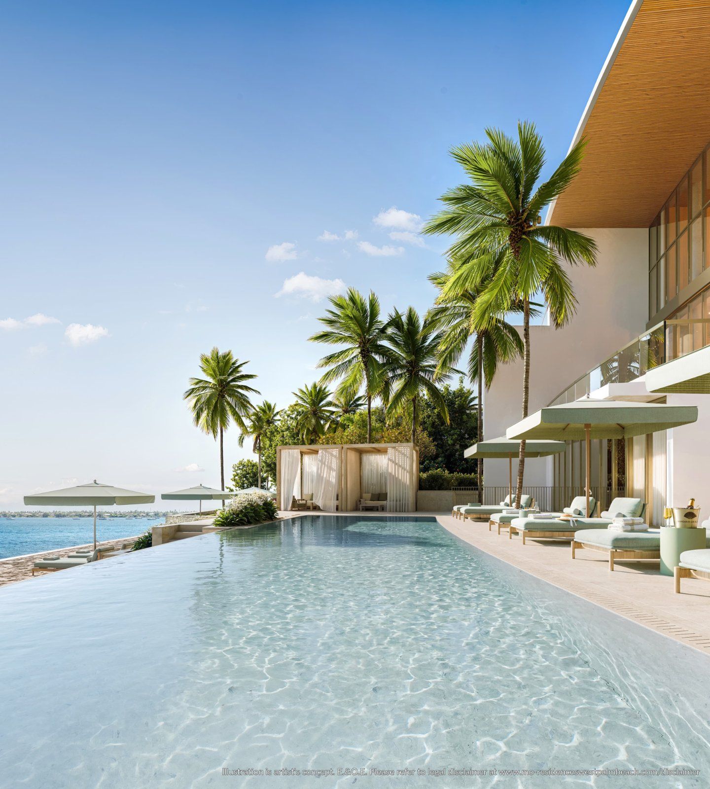 Infinity pool at the water's edge