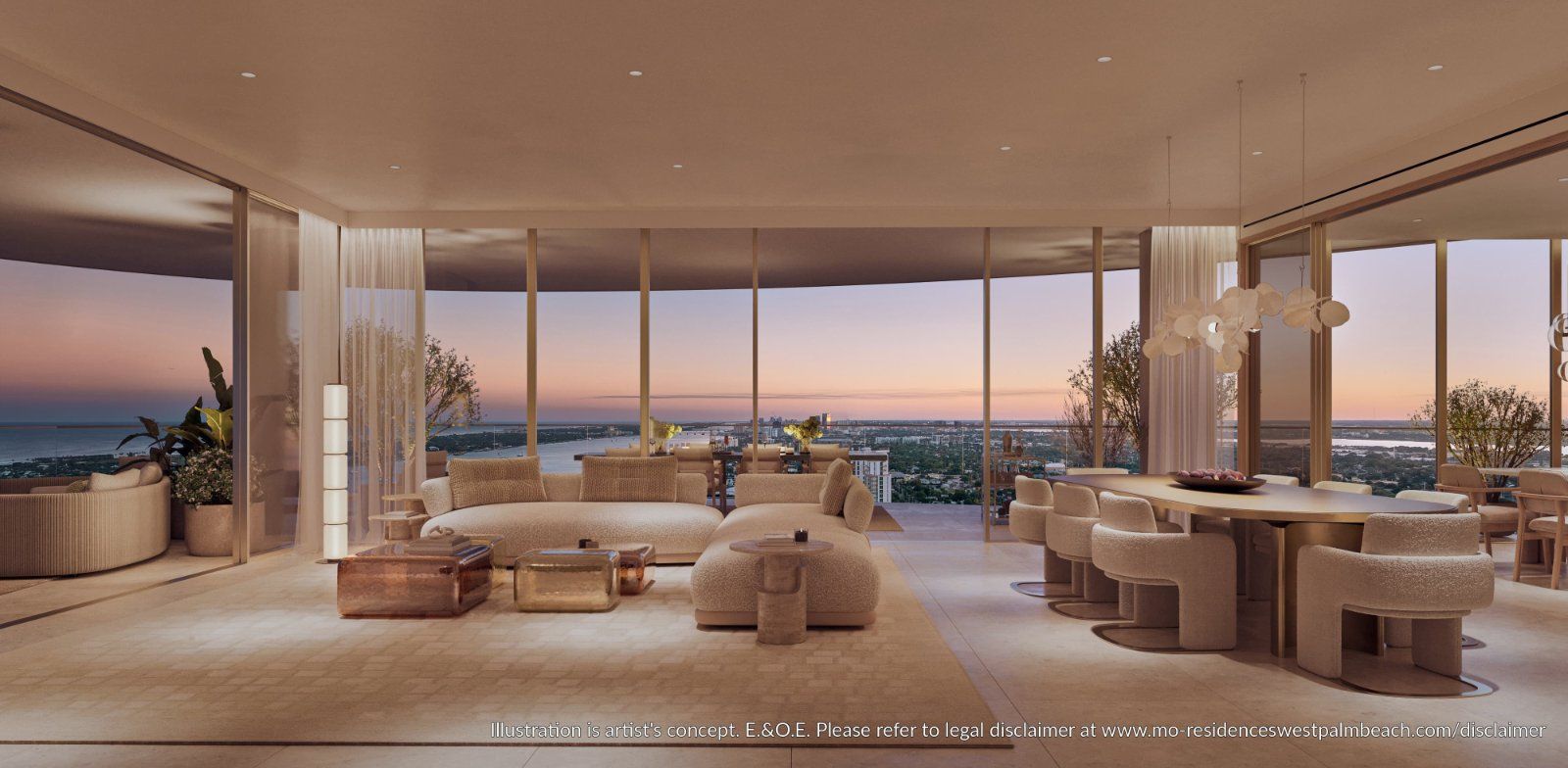 Living and dining room