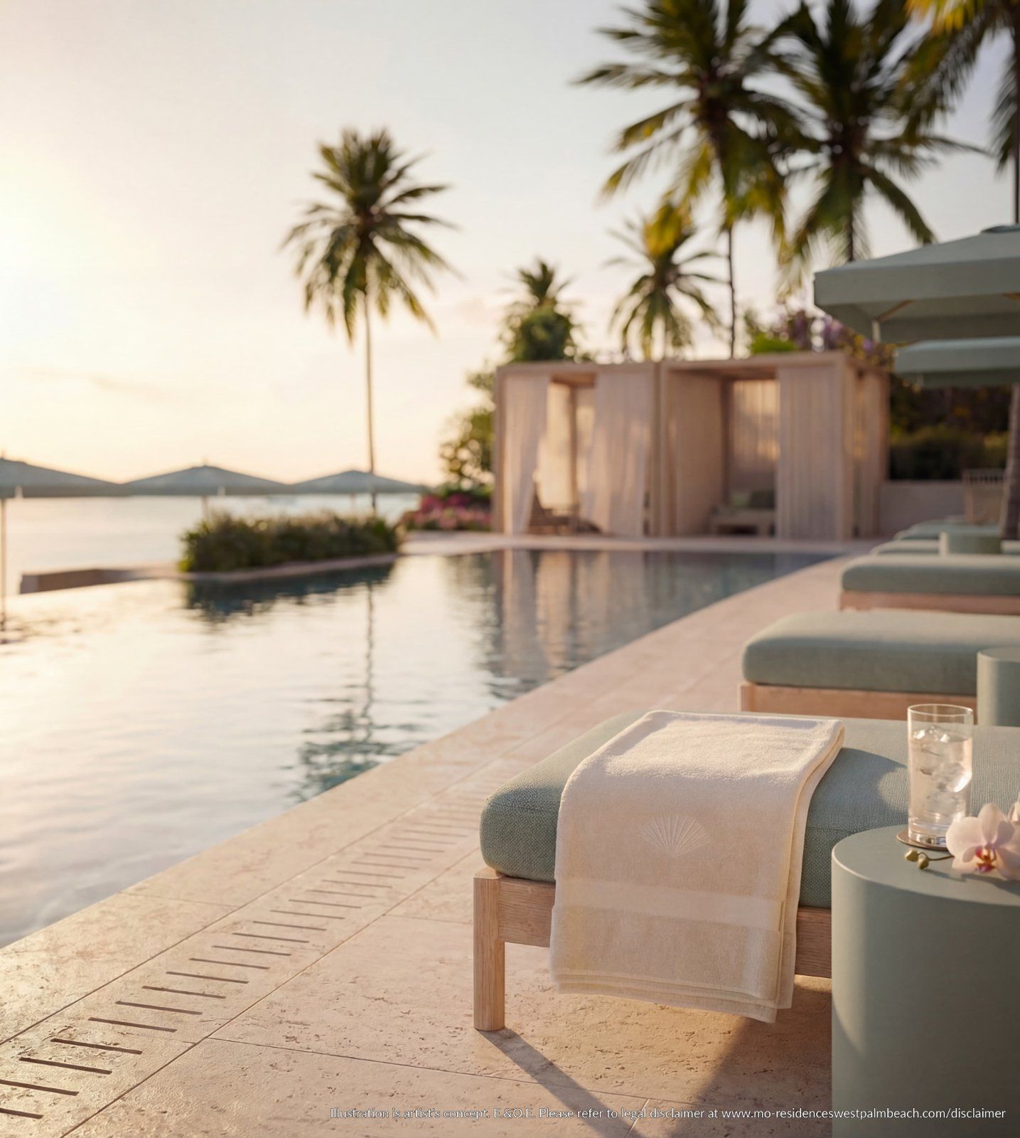 Pool at golden hour