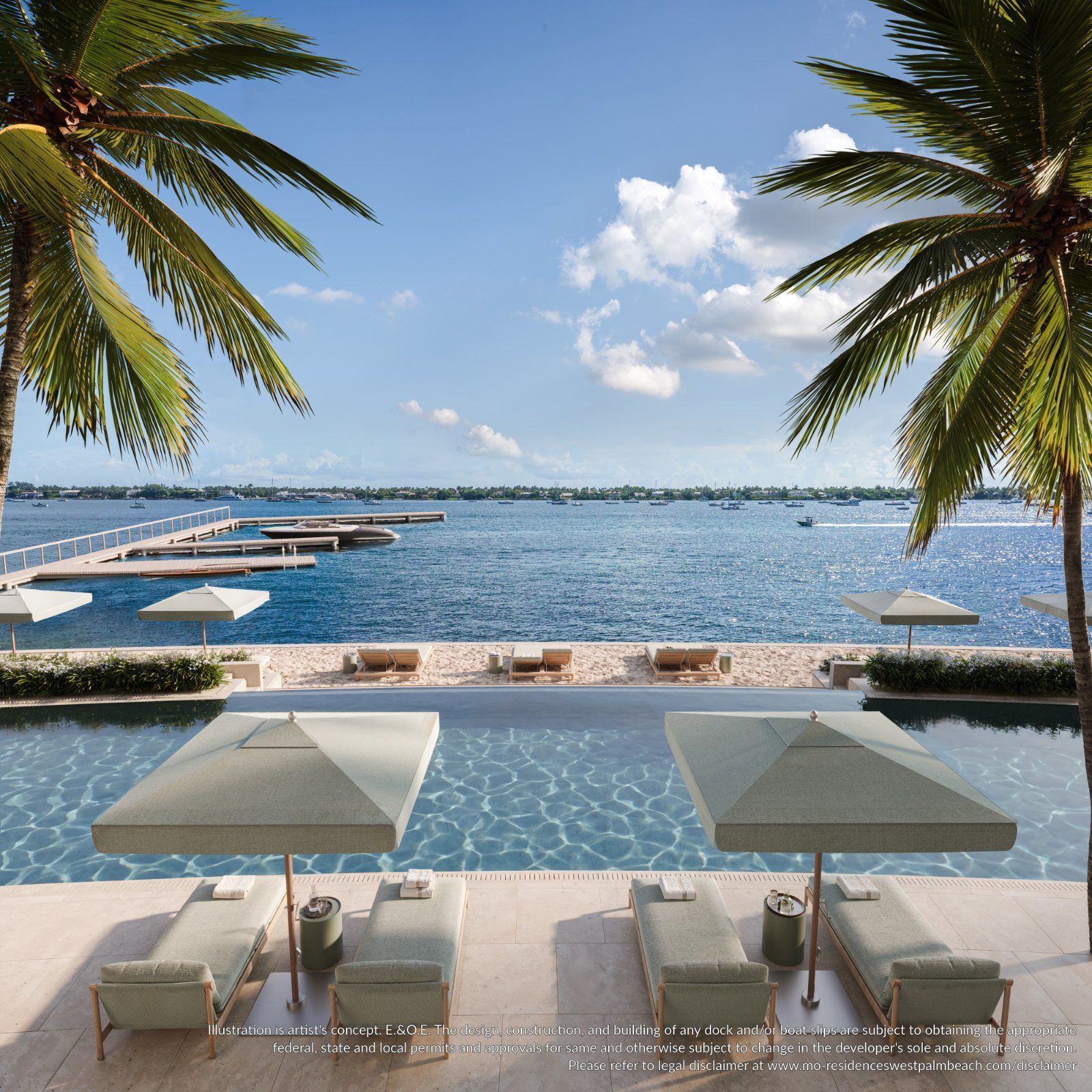 Poolside view with the dock, subject to permits