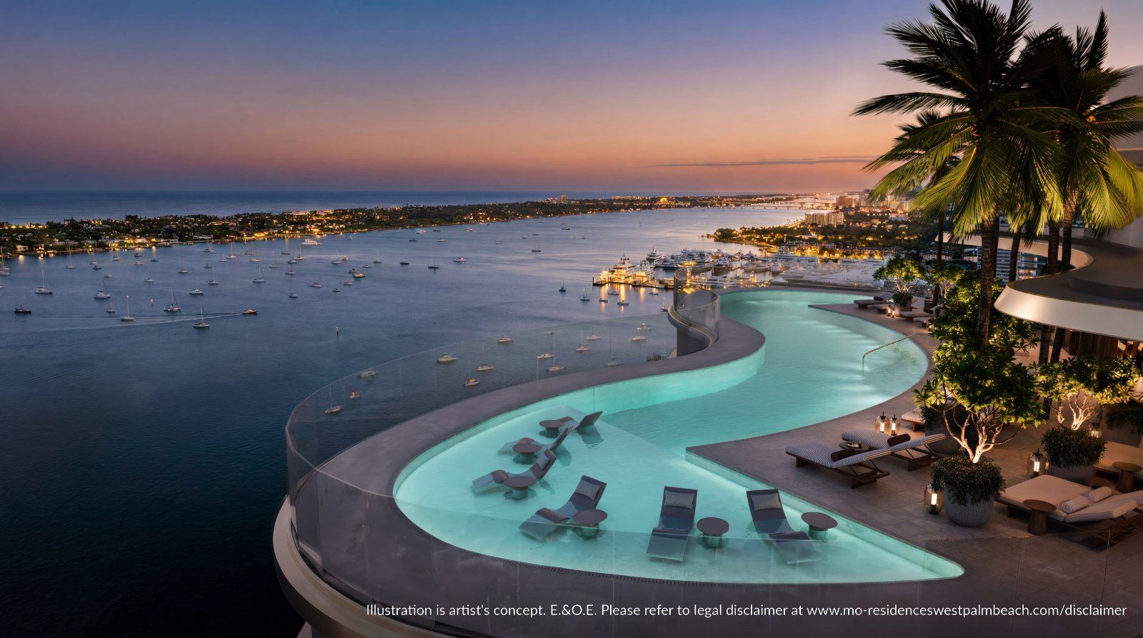 Rooftop pool from above