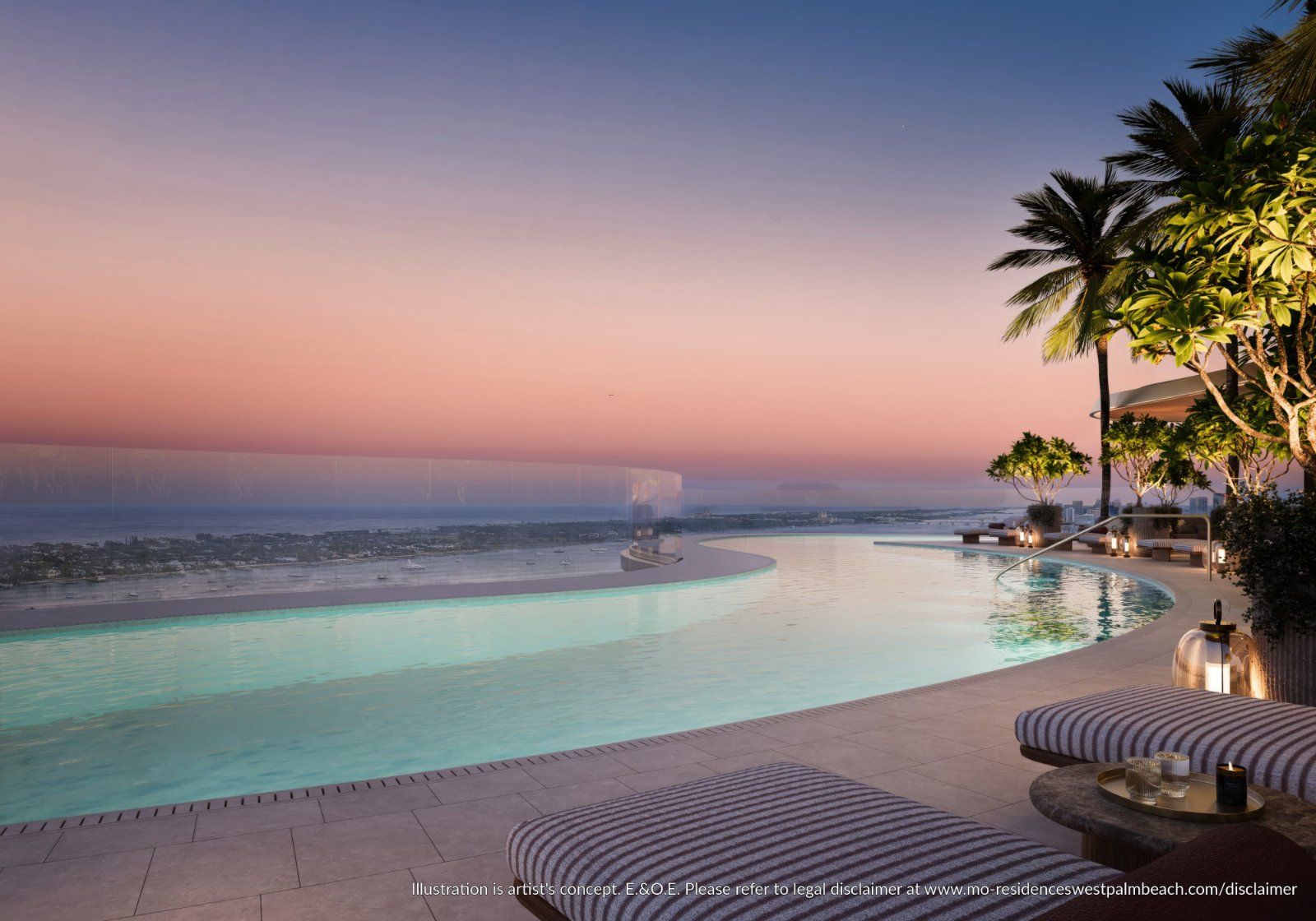 Rooftop poolside