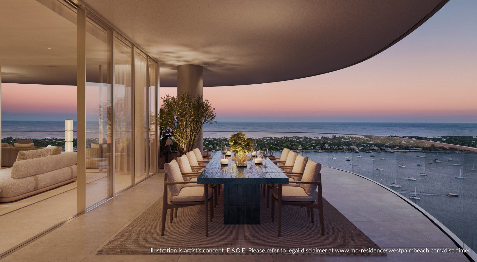 Terrace dining by day