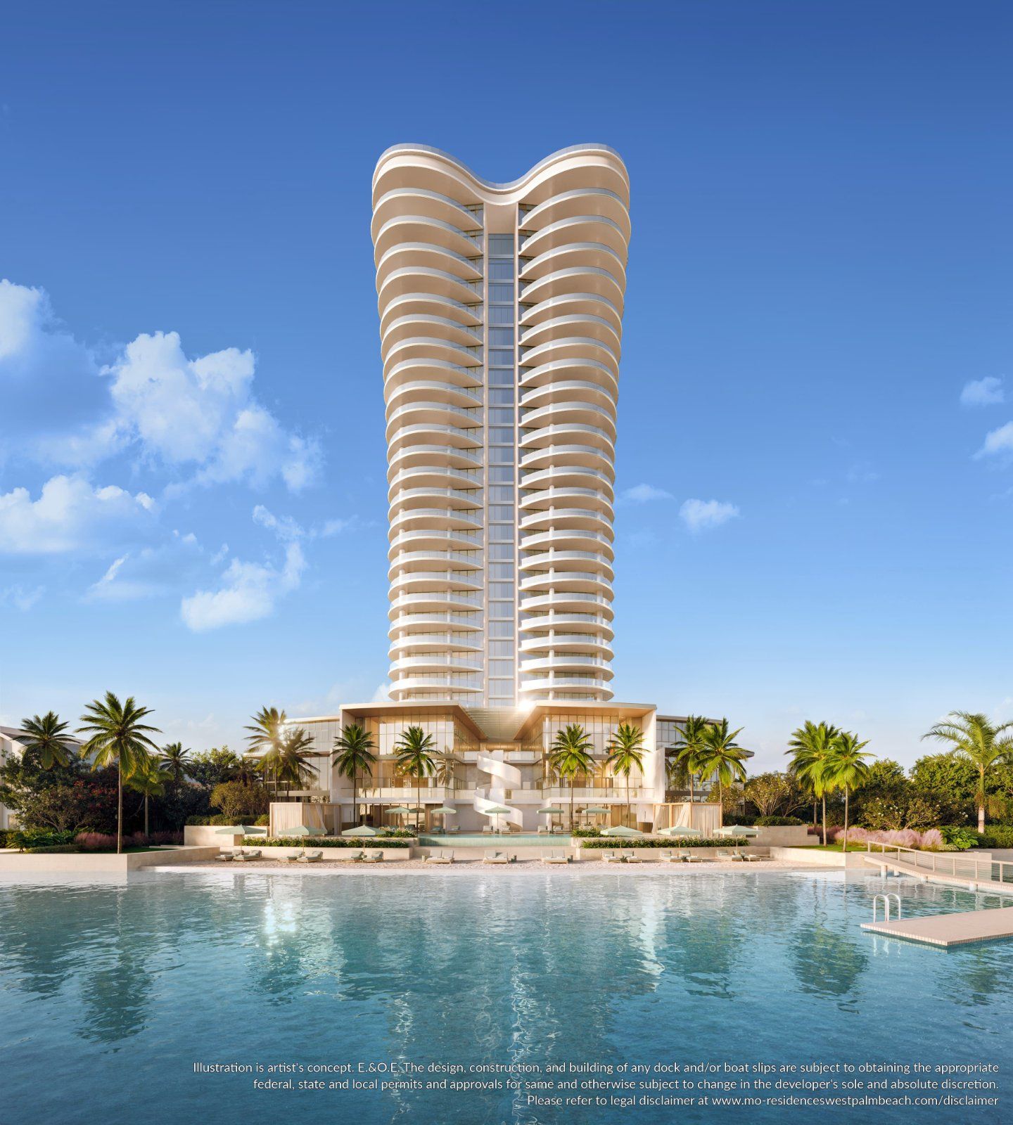 Mandarin Oriental Residences, West Palm Beach from the Intracoastal